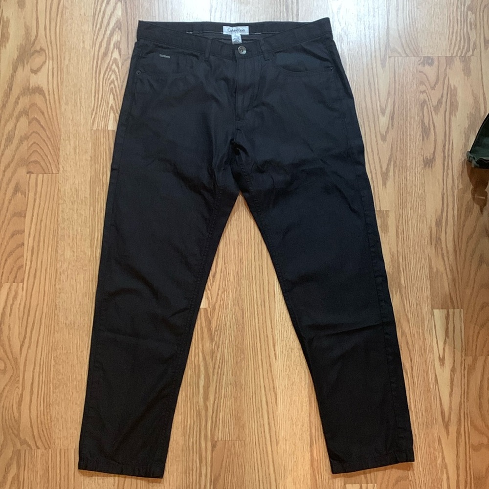 Calvin Klein Men’s 32x30 Black Cotton Chino Pants